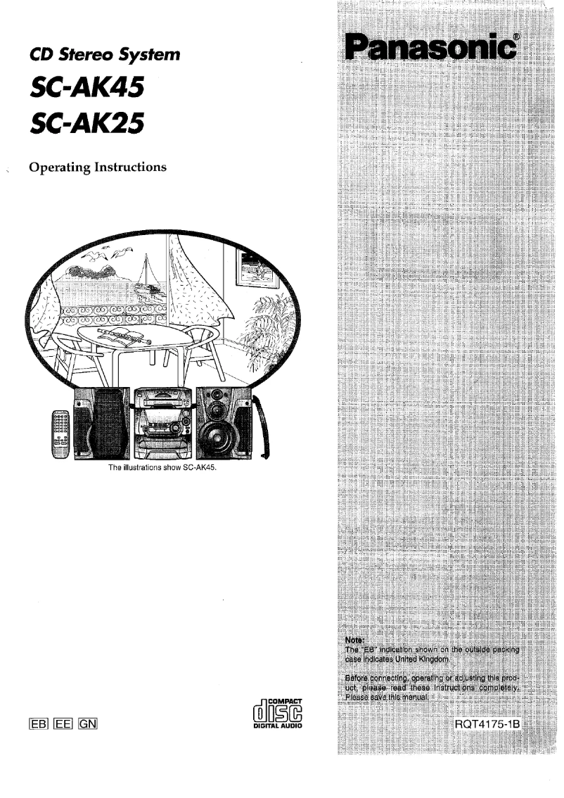 Page n°1 - Manuel utilisateur Panasonic SC-AK45