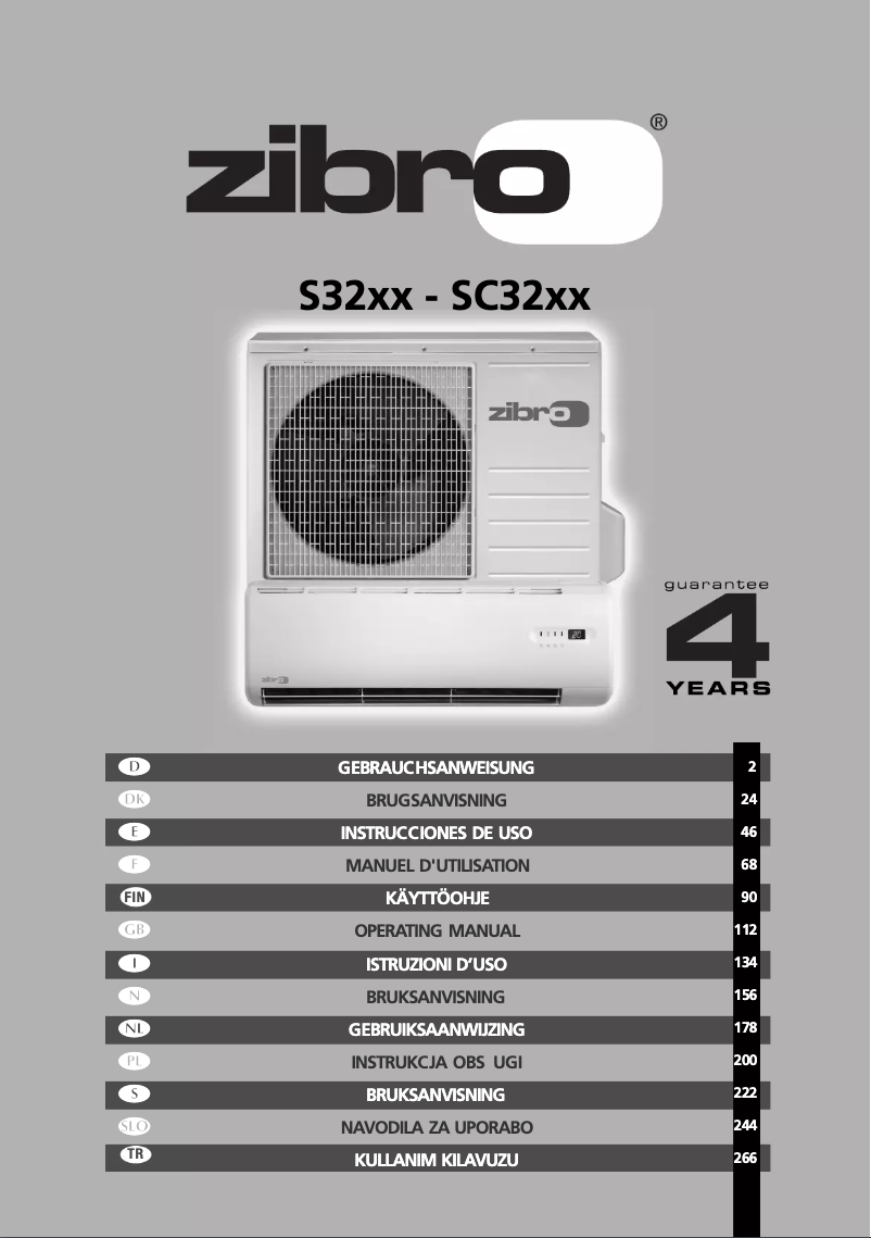 Page 1 de la notice Manuel utilisateur Zibro SC 3231