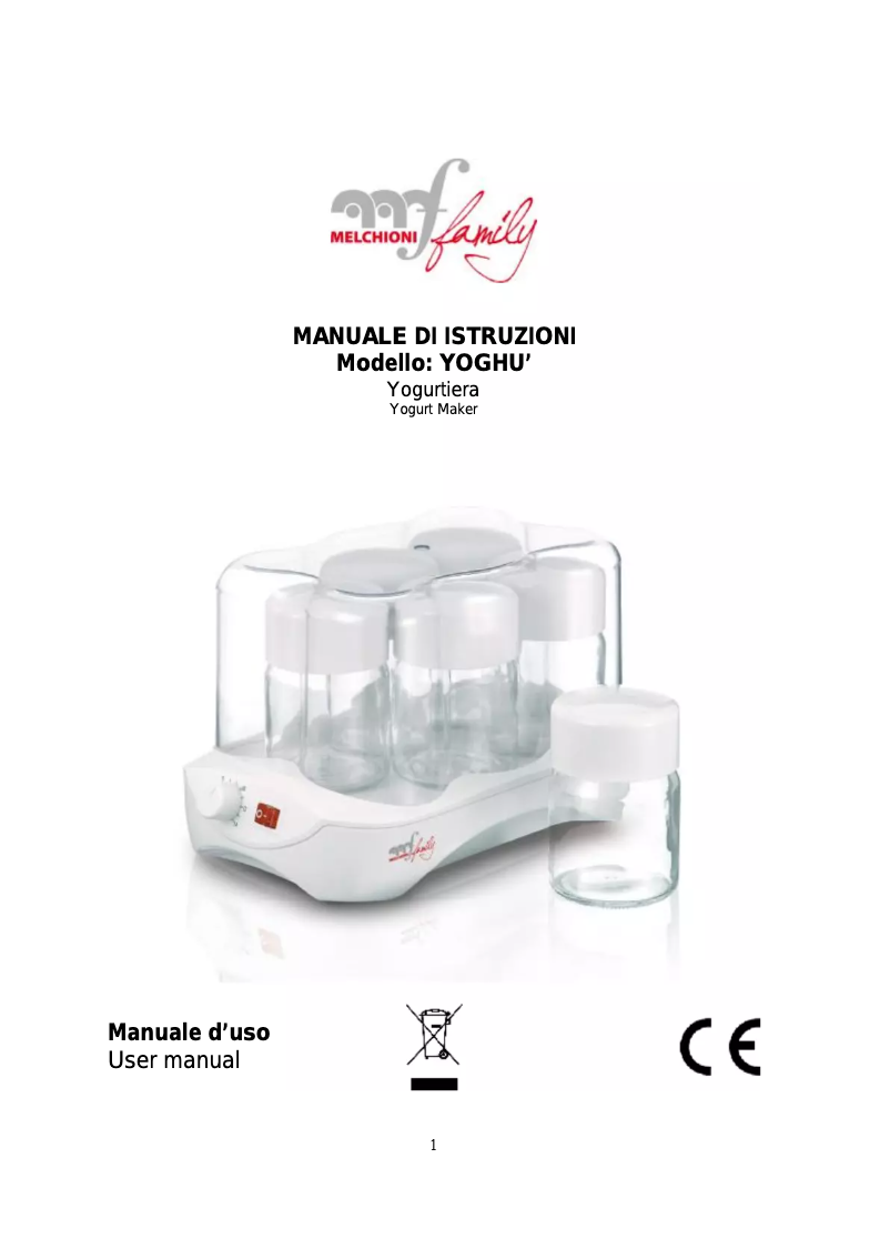 Página 1 del manual Manual de usuario Melchioni 118700005