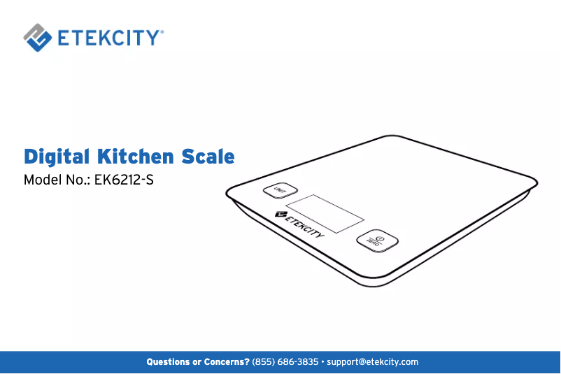 Page n°1 - Manuel utilisateur Etekcity EK6212-S