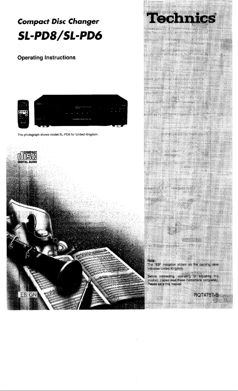 Image de la première page du manuel de l'appareil SL-PD6