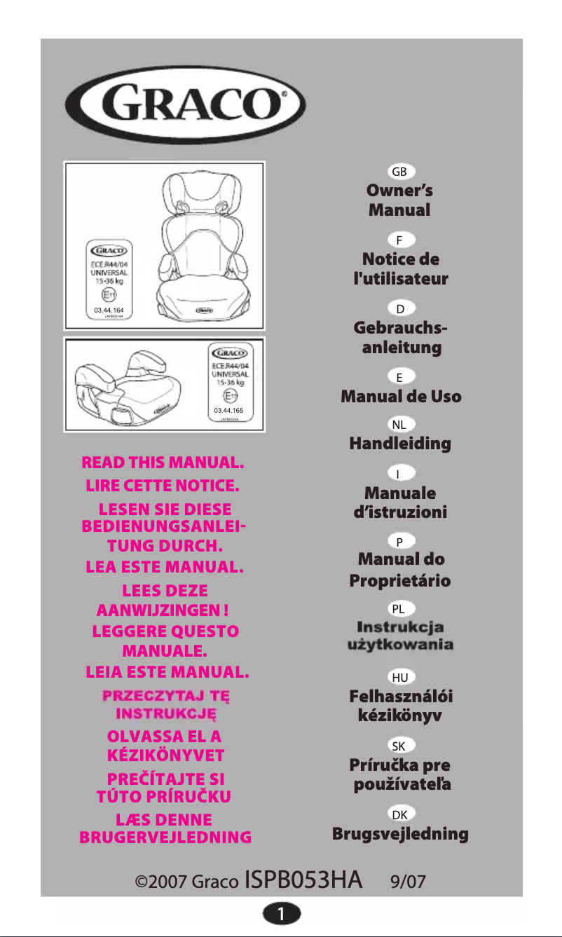 Image de la première page du manuel de l'appareil Sport Luxe
