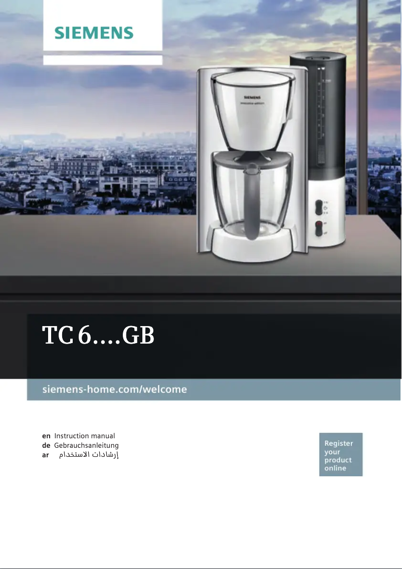 Page n°1 - Manuel utilisateur Siemens TC60101GB