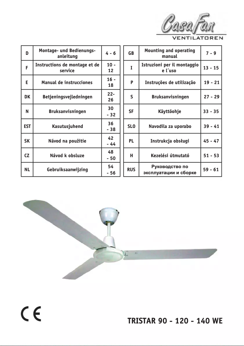 Image de la première page du manuel de l'appareil Tristar II 140