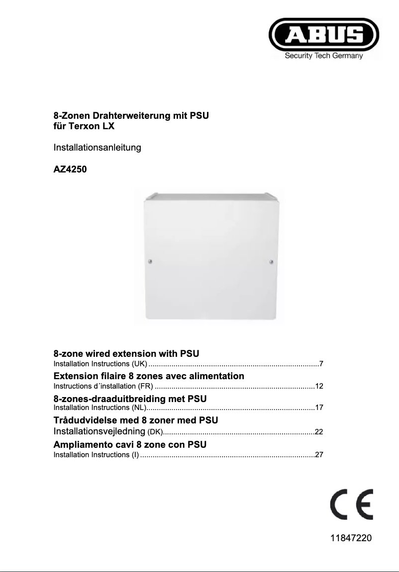 Page n°1 - Mode d'emploi Abus AZ4250