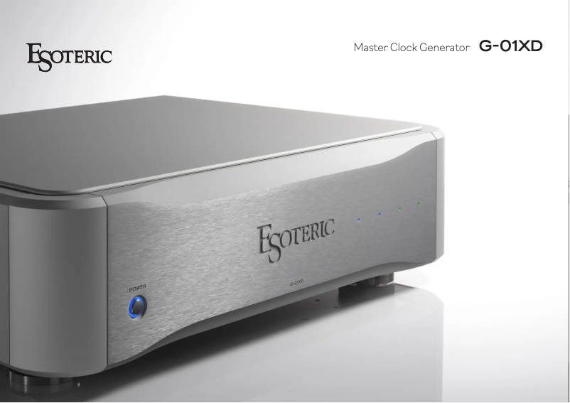 Page 1 de la notice Brochure Esoteric G-01XD