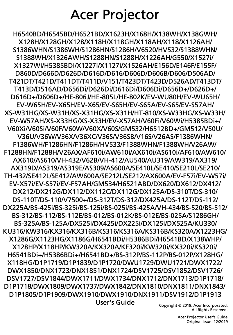 Página 1 del manual Manual de usuario Acer AW610