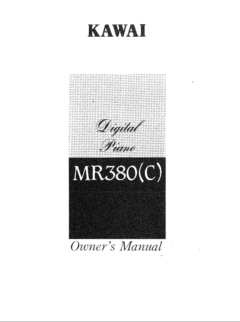 Image de la première page du manuel de l'appareil MR380