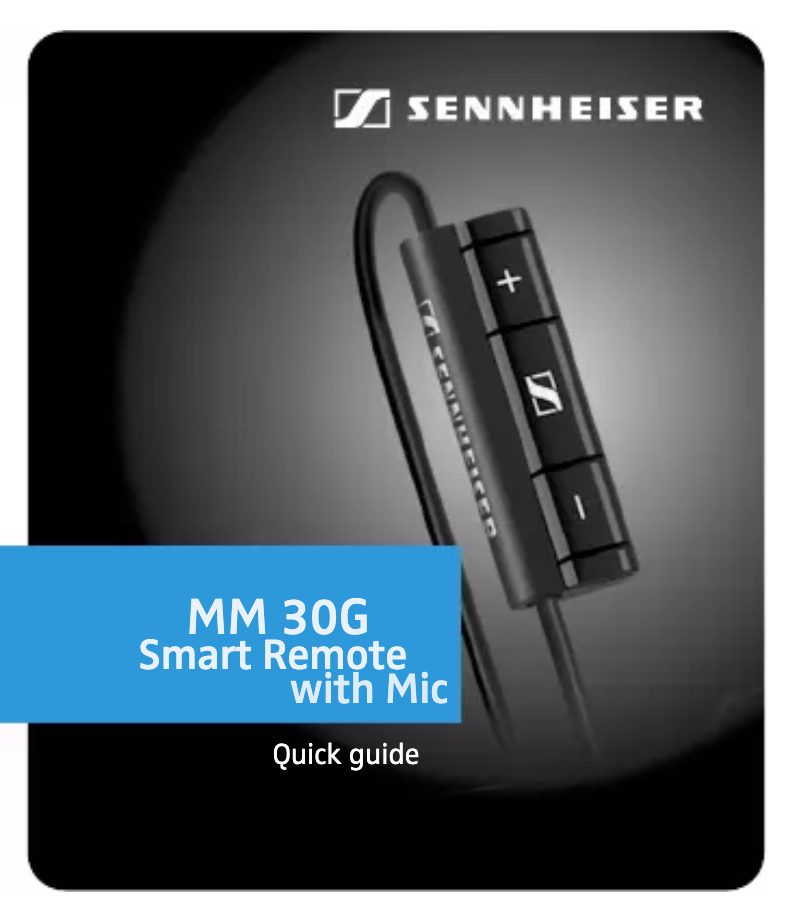 Page 1 de la notice Manuel utilisateur Sennheiser MM 30G