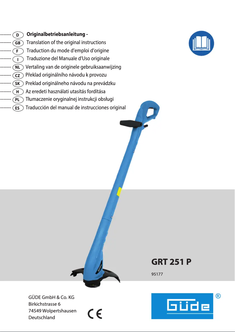 Page 1 de la notice Manuel utilisateur Güde GRT 251 P