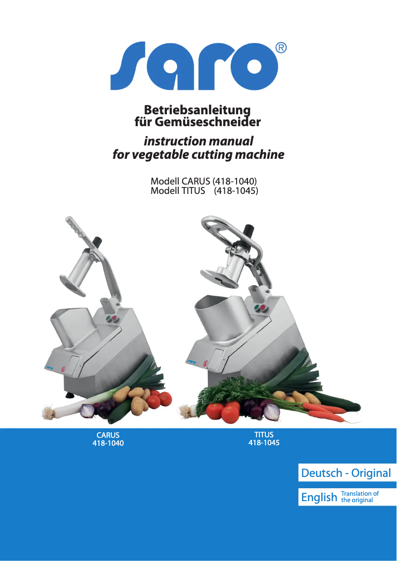 Imagen de la primera página del manual del dispositivo CARUS
