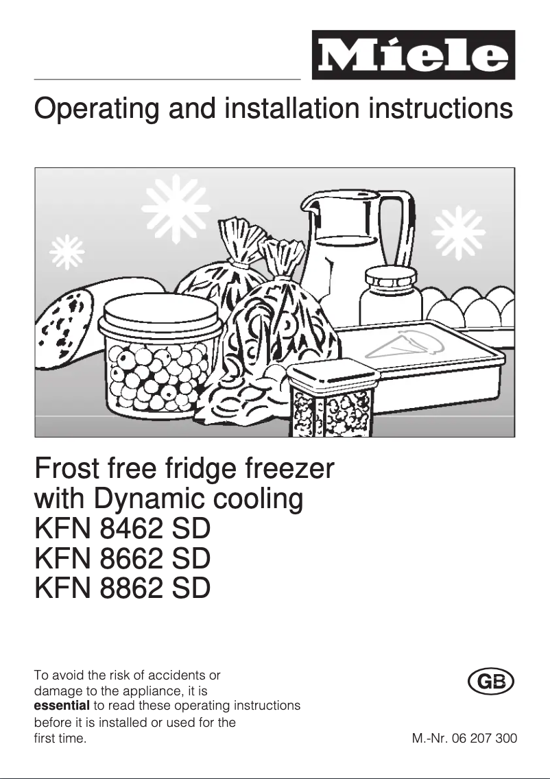 Page 1 de la notice Manuel utilisateur Miele KFN 8462 SD