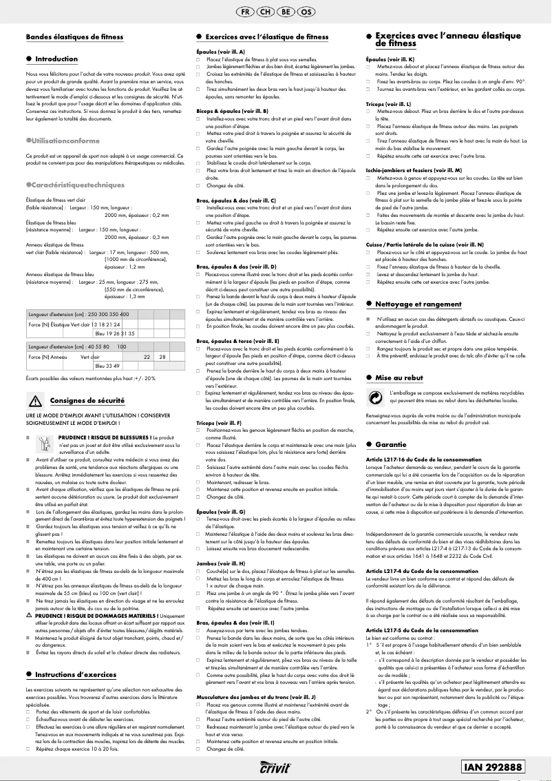 Image de la première page du manuel de l'appareil IAN 292888