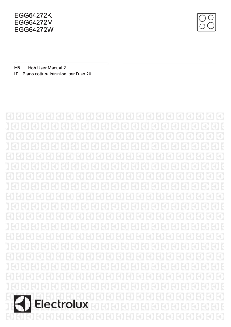 Page 1 de la notice Manuel utilisateur Electrolux EGG64272W