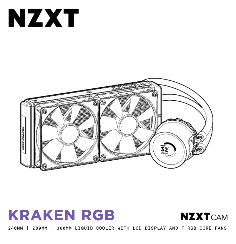 Page 1 de la notice Manuel utilisateur NZXT Kraken 280 RGB