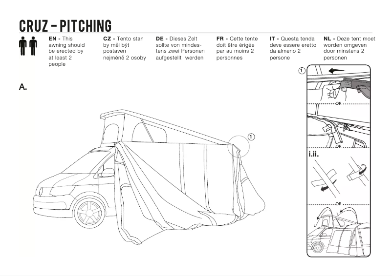 Page 1 de la notice Manuel utilisateur Vango Cruz III Tall