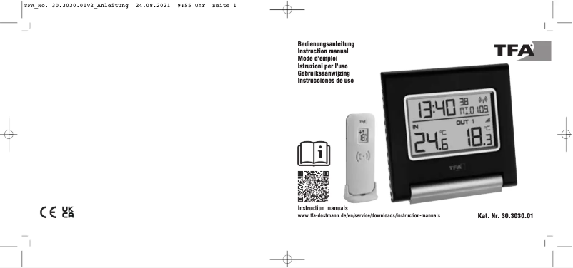 Page 1 de la notice Manuel utilisateur TFA Spot 30.3030.01