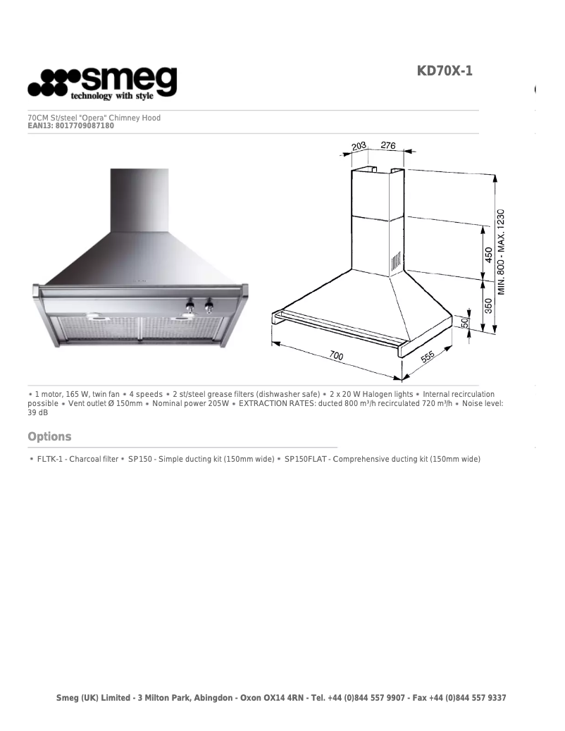 Page n°1 - Manuel utilisateur Smeg KD70X-1