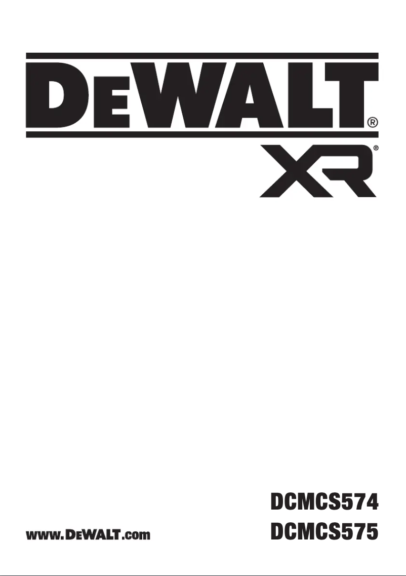 Page 1 de la notice Manuel utilisateur DeWalt DCMCS575