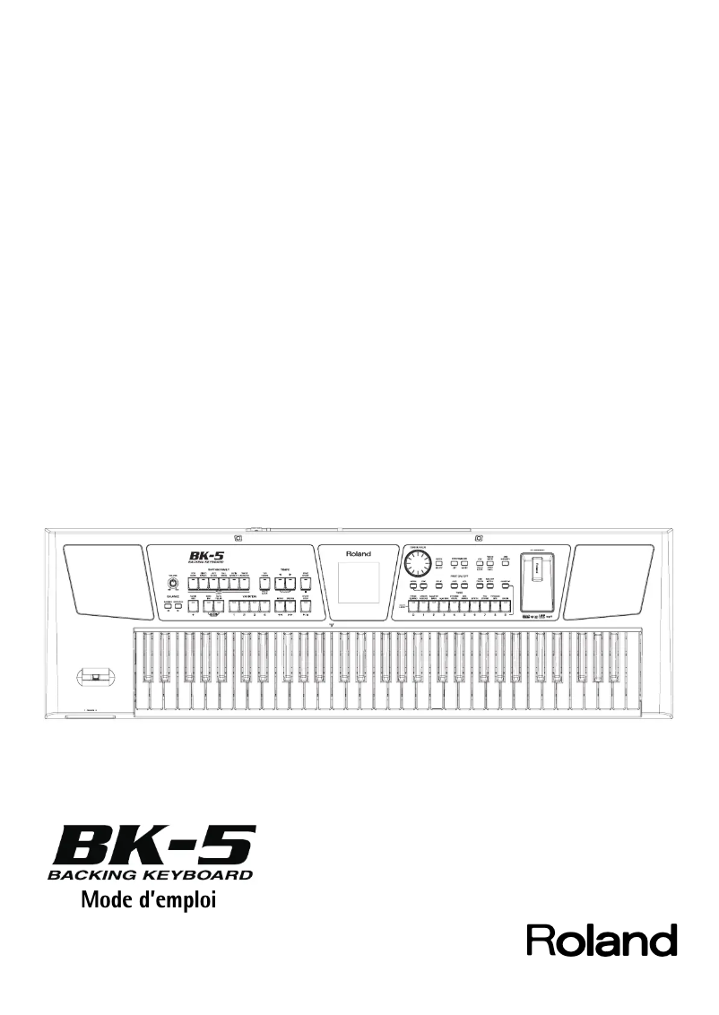 Page 1 de la notice Manuel utilisateur Roland BK-5