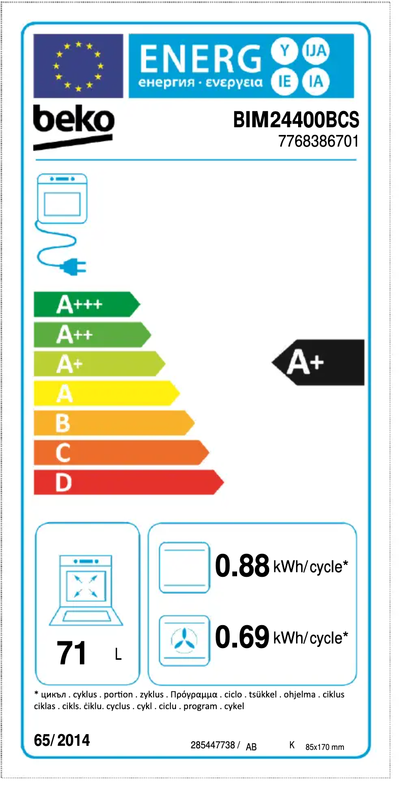 Image de la première page du manuel de l'appareil BIM 24400 BCS