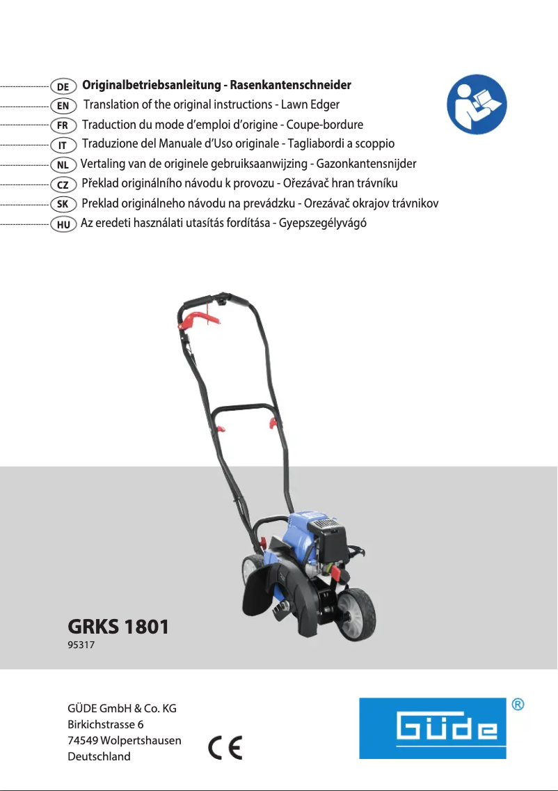Page n°1 - Manuel utilisateur Güde GRKS 1801