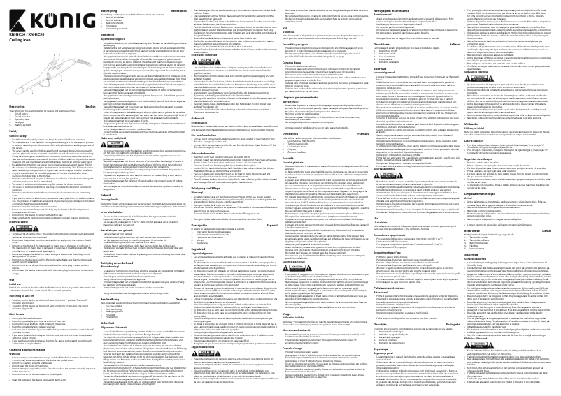 Page n°1 - Manuel utilisateur Konig KN-HC50