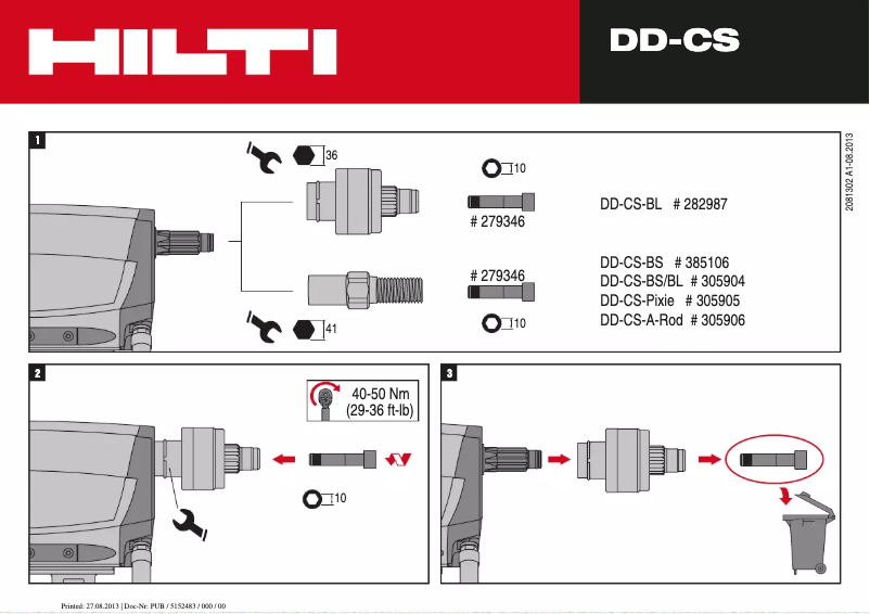 Page n°1 - Manuel utilisateur Hilti DD-BL DD 200