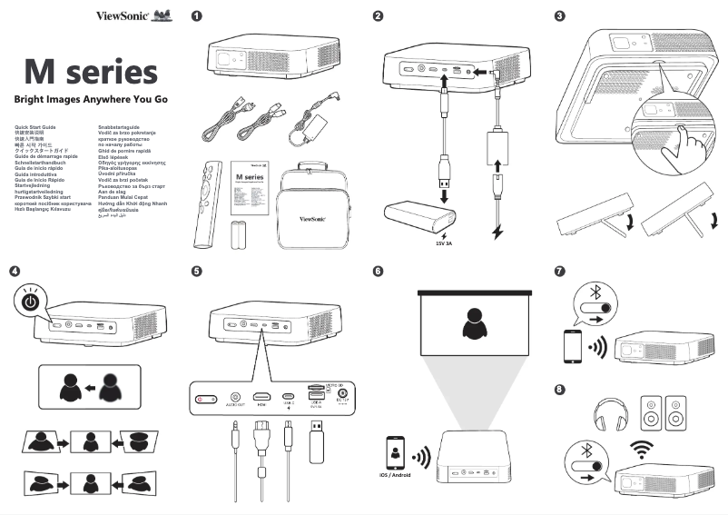 Page n°1 - Guide de démarrage rapide Viewsonic M2W