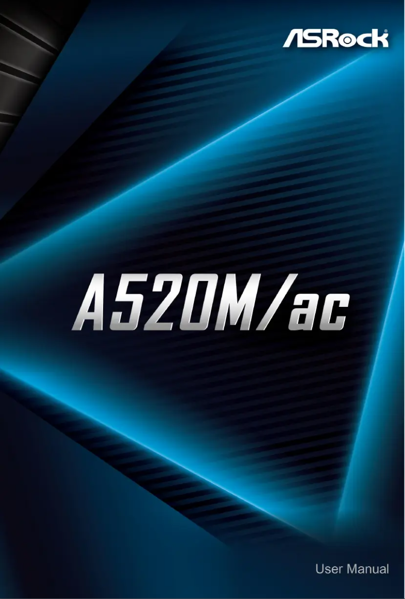Page n°1 - Manuel utilisateur Asrock A520M/ac