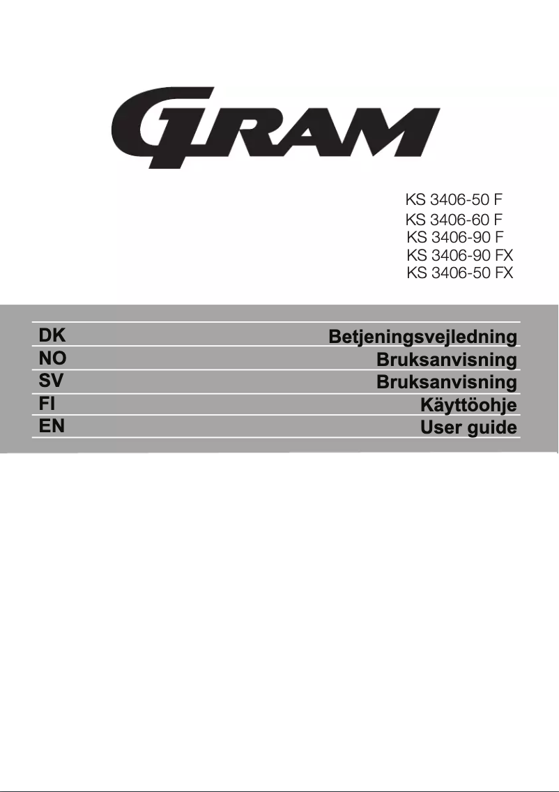 Page n°1 - Manuel utilisateur Gram KS 3406-90 F X