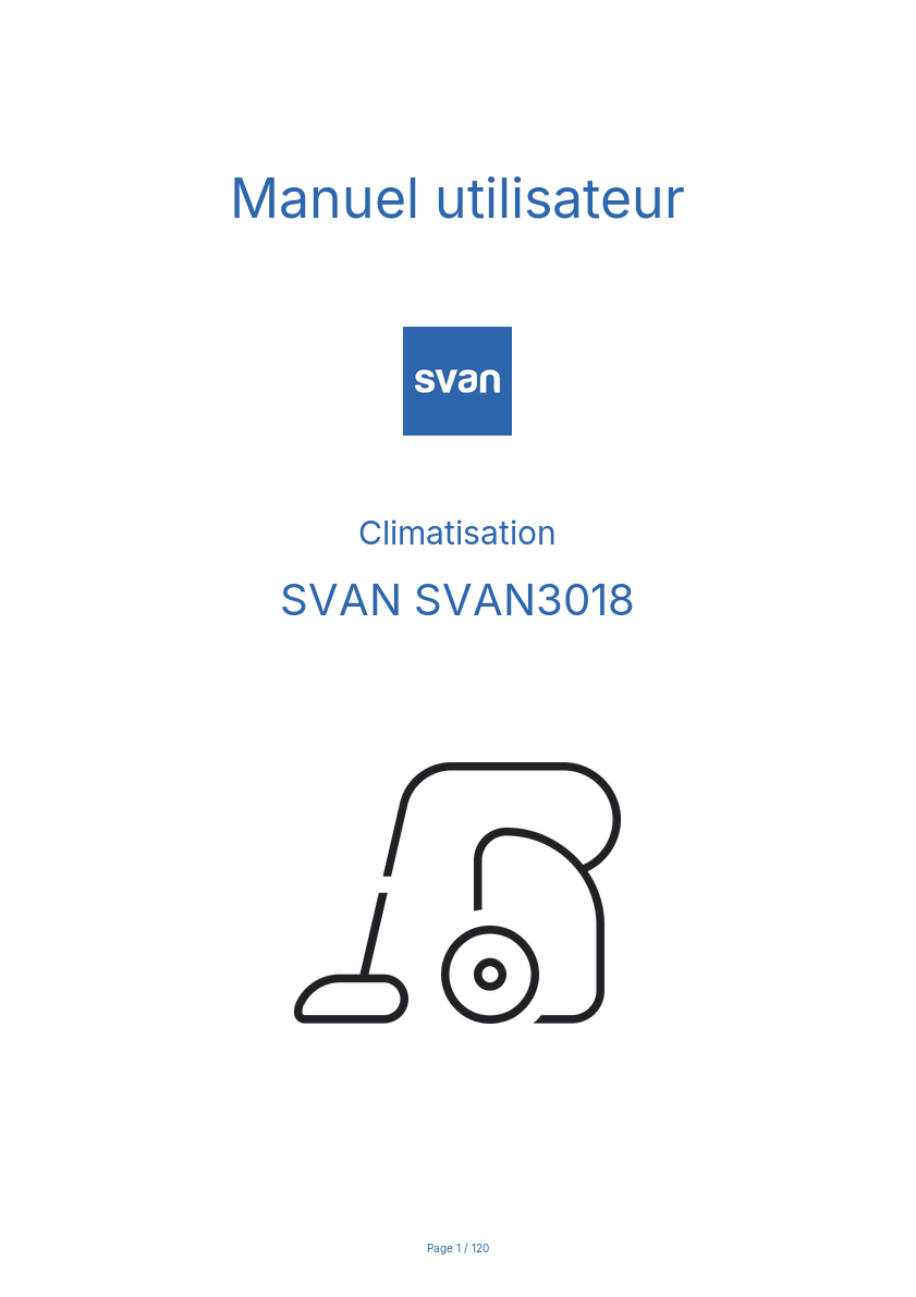 Page 1 de la notice Manuel utilisateur SVAN SVAN3018