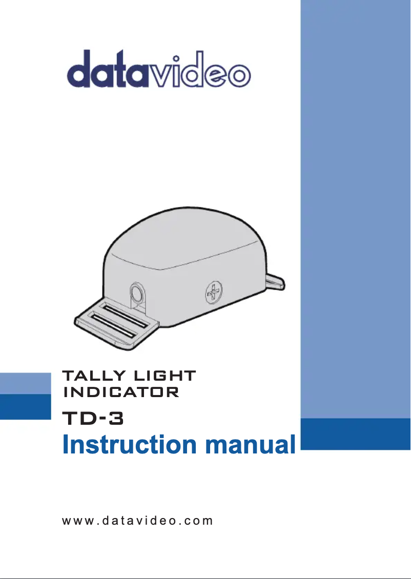 Image de la première page du manuel de l'appareil TD-3