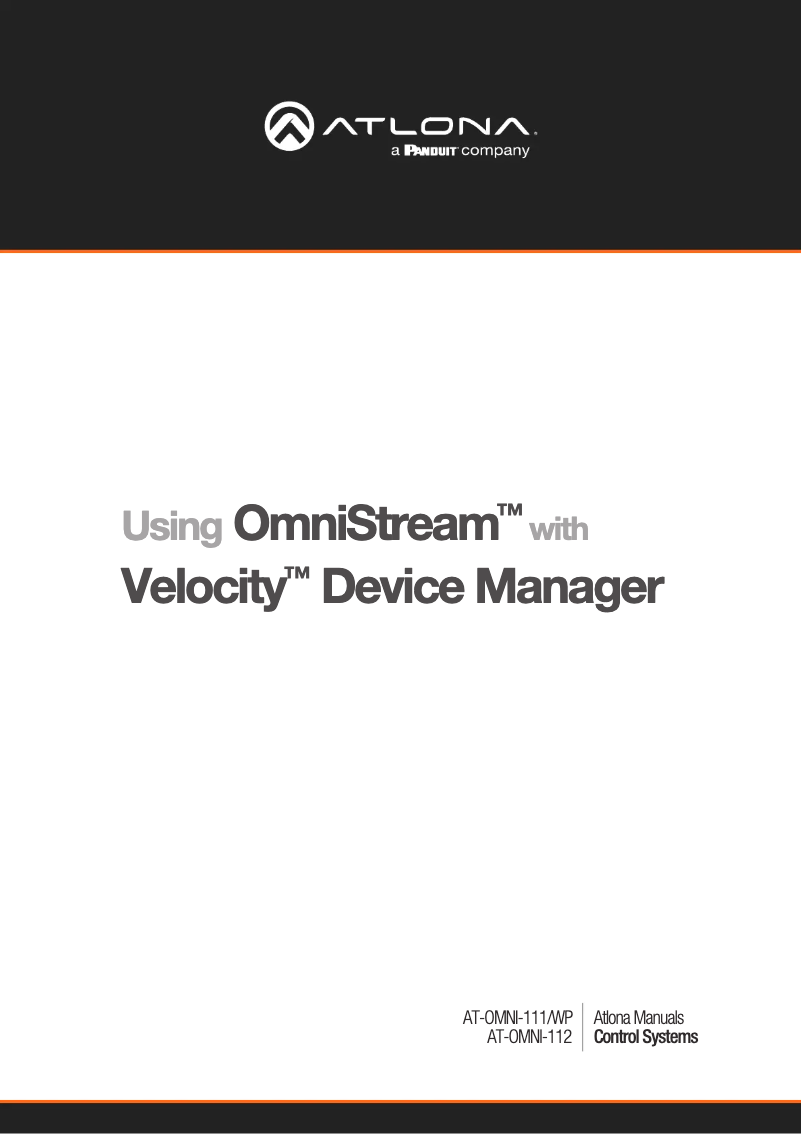 Page 1 de la notice Manuel utilisateur Atlona AT-OMNI-111