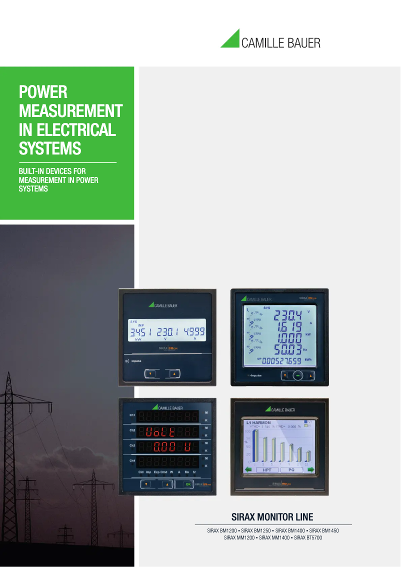 Página 1 del manual Folleto Camille Bauer SIRAX BM1200