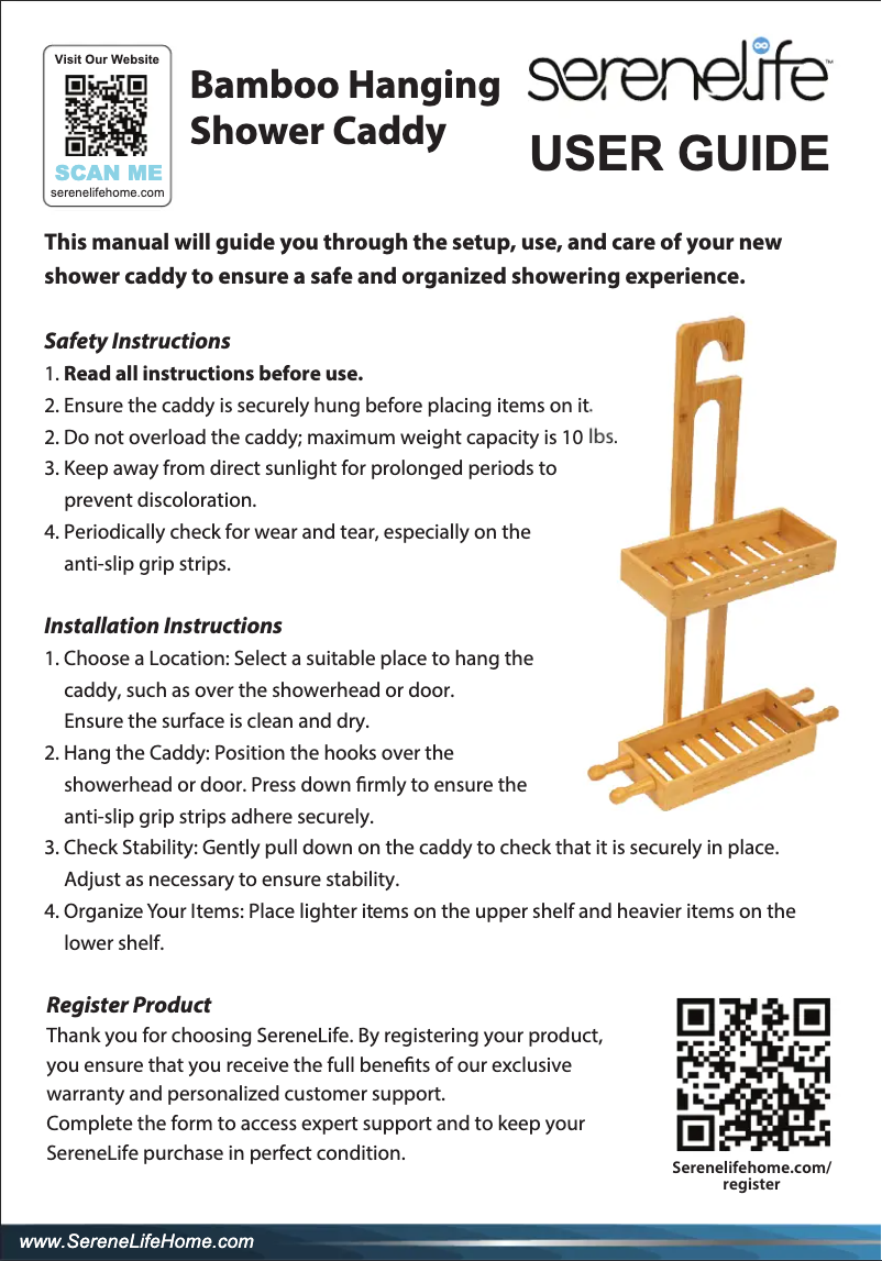 Página 1 del manual Manual de usuario SereneLife SLSHCD90