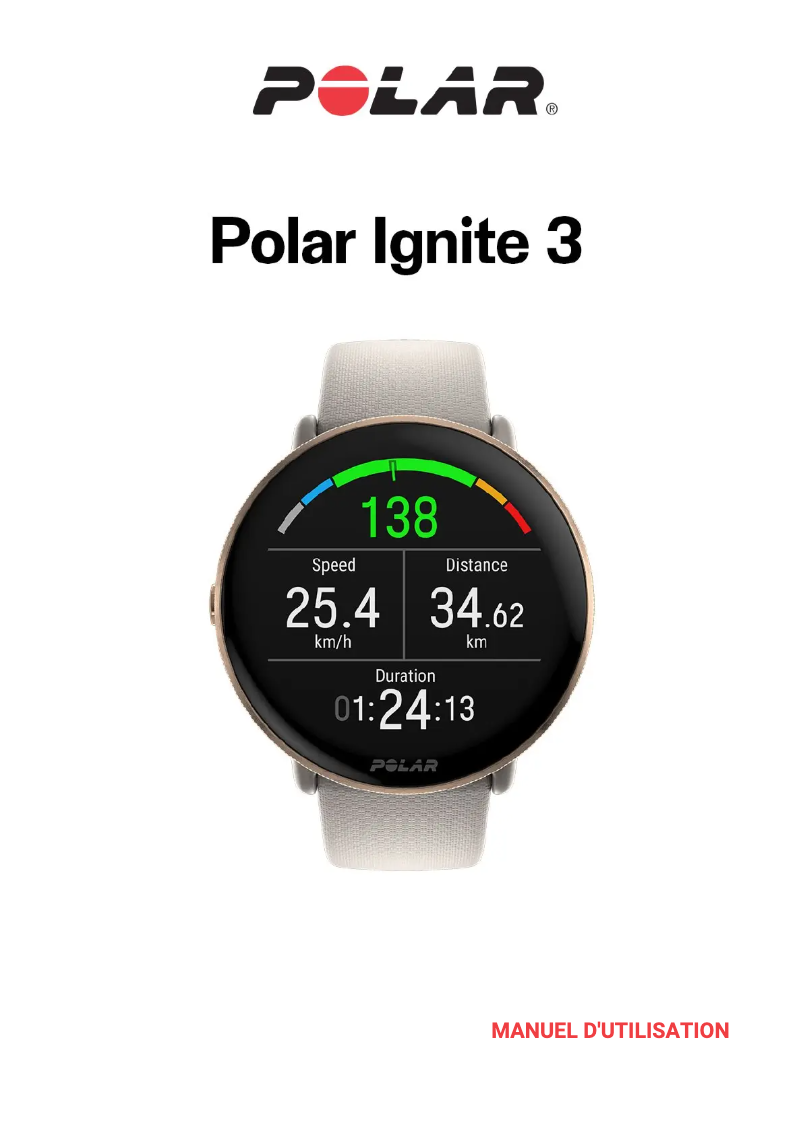 Page 1 de la notice Manuel utilisateur Polar Ignite 3