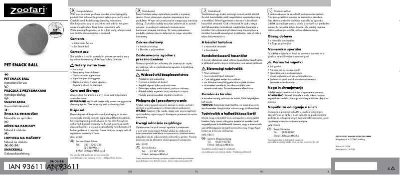 Página 1 del manual Manual de usuario Zoofari IAN 93611