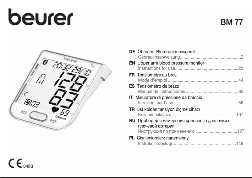 Page n°1 - Manuel utilisateur Beurer BM 77