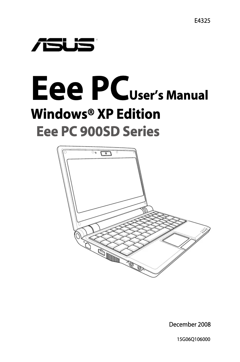 Image de la première page du manuel de l'appareil Eee PC 900SD
