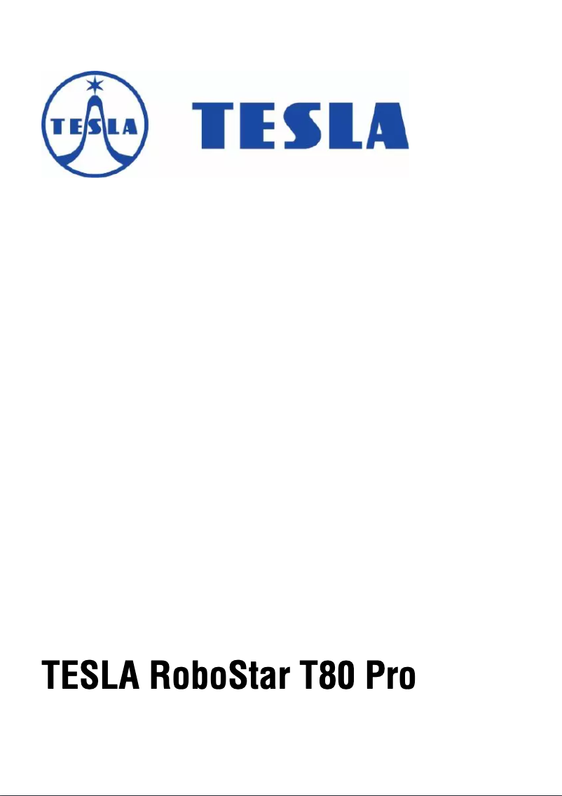 Page 1 de la notice Manuel utilisateur Tesla RoboStar T80 Pro