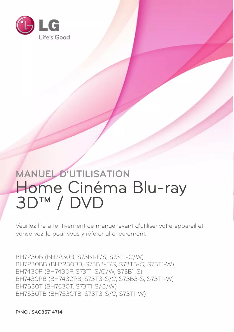 Image de la première page du manuel de l'appareil BH7530T