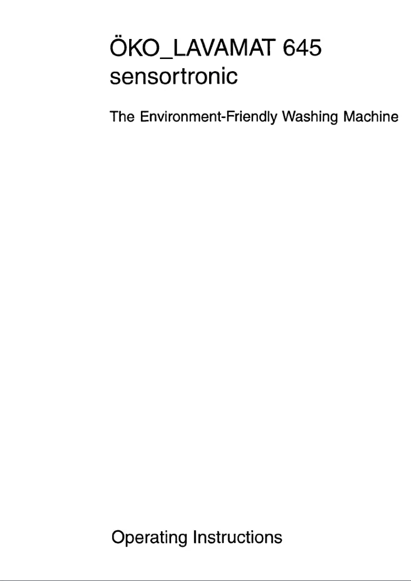 Página 1 del manual Manual de usuario AEG Lavamat 645 w