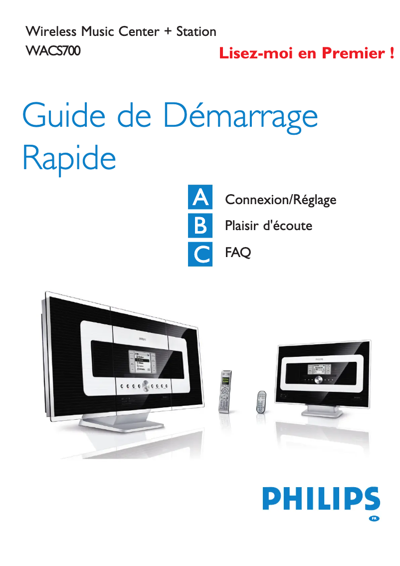 Page n°1 - Guide de démarrage rapide Philips WACS700