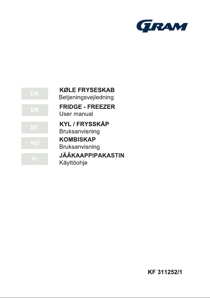 Page 1 de la notice Manuel utilisateur Gram KF 311252/1