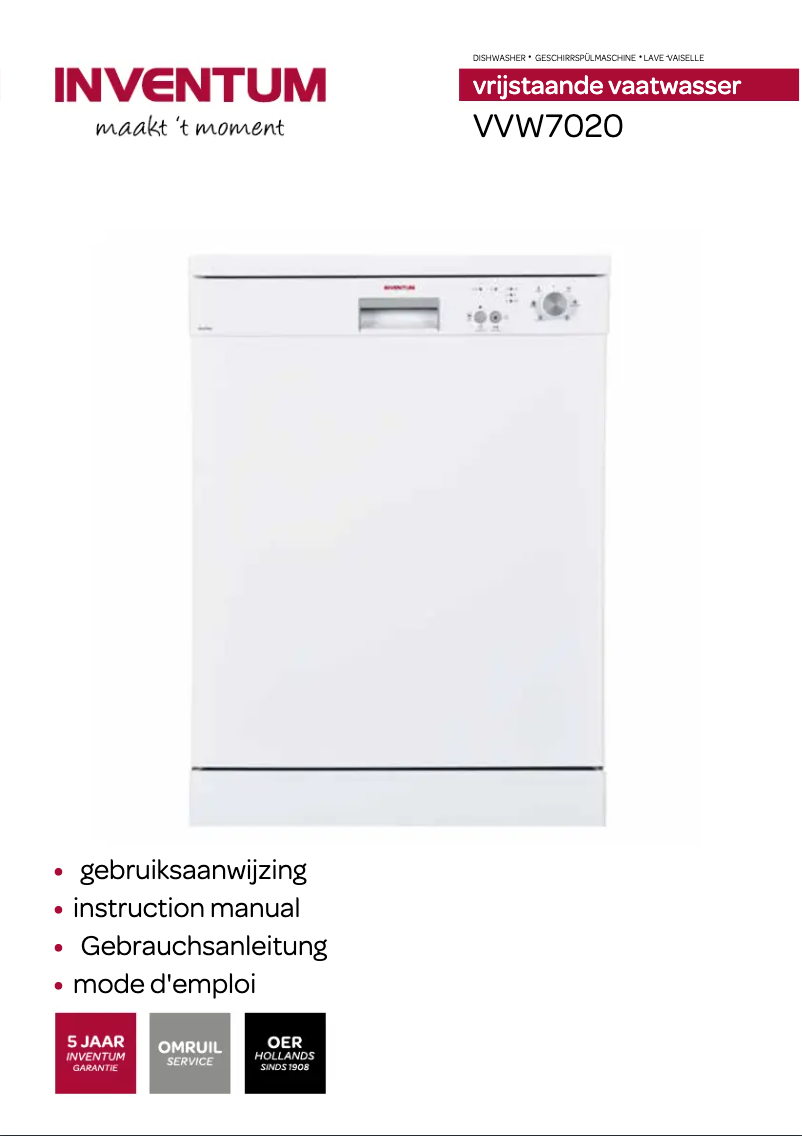 Image de la première page du manuel de l'appareil VVW7020