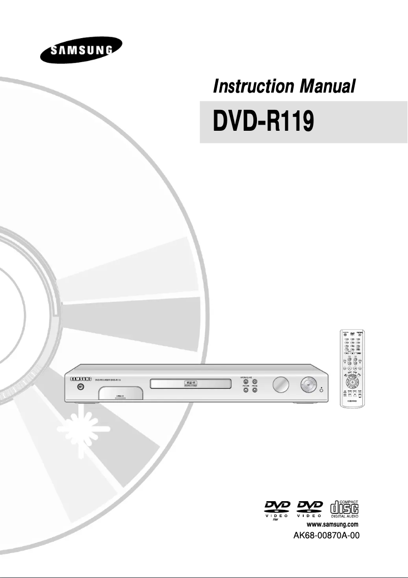 Image de la première page du manuel de l'appareil DVD-R119