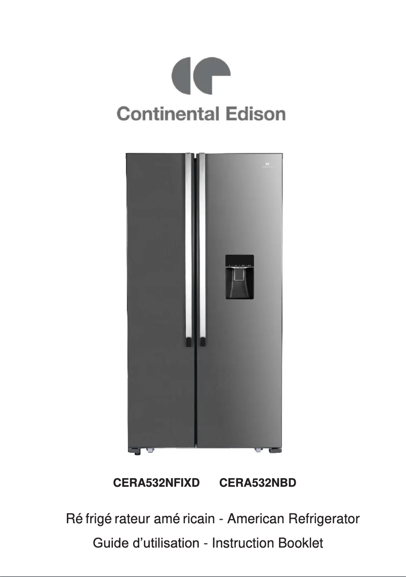 Page n°1 - Manuel utilisateur Continental Edison CERA532NBD