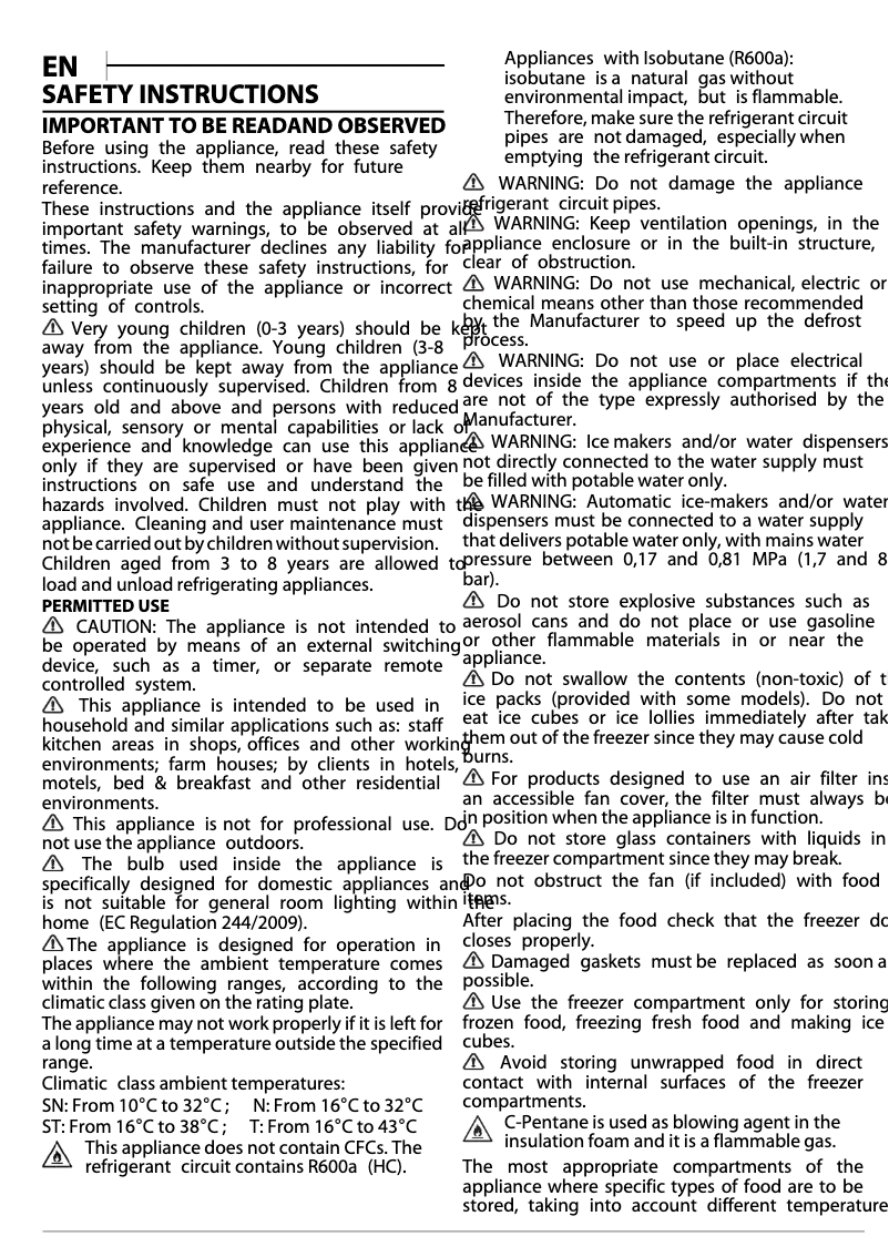 Image de la première page du manuel de l'appareil PFVN 246 W A++