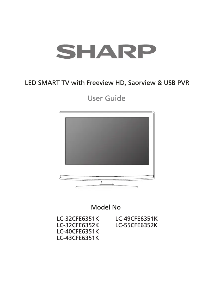 Page n°1 - Manuel utilisateur Sharp LC-40CFE6351K